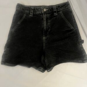 Women's Black Denim Jorts